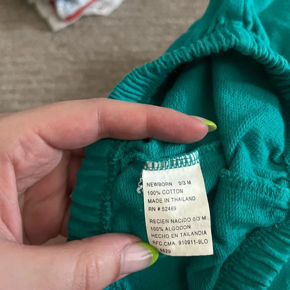 Vintage McBaby teal and striped blouse and shorts set with boats - Picture 10 of 10